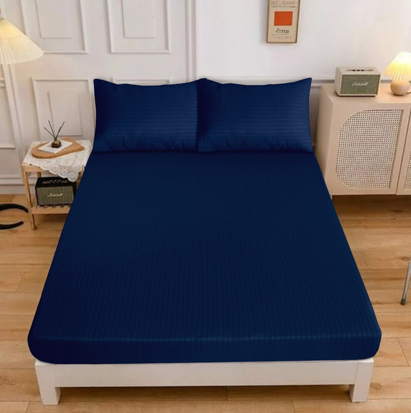 Classic Blue Satin 3-Piece bedspread