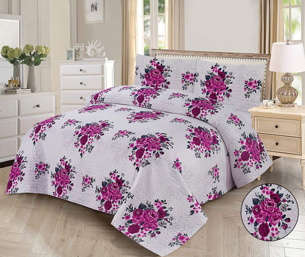Pastel Haven 3-Piece Printed Bedspread